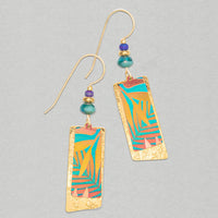 Holly Yashi Davy Earrings - Teal/Orange