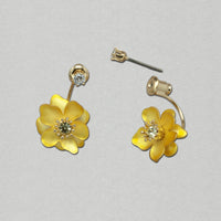 John Michael Richardson Flower Child Earrings- Yellow