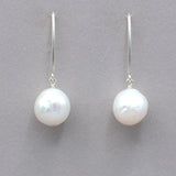 Baroque Pearl Marquise Wire Earrings
