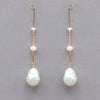 Tier Cream-Colored Pearl Earrings