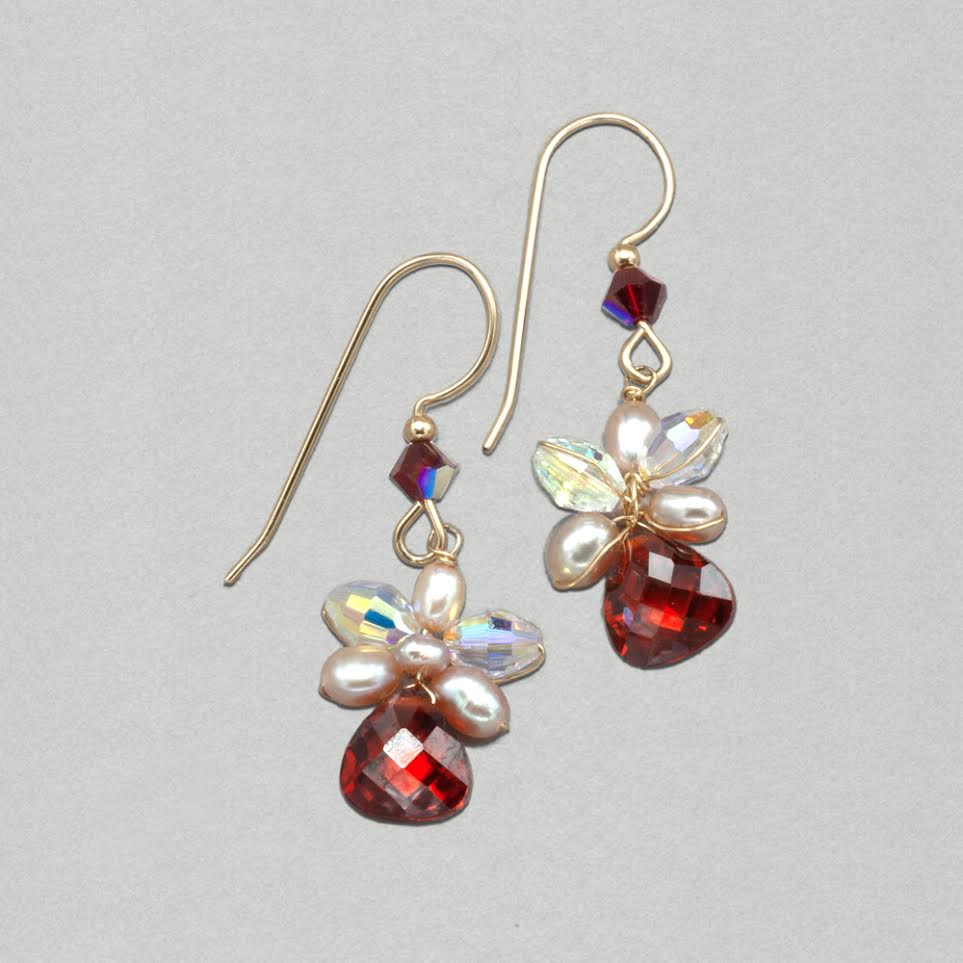 Holly Yashi Pearl and Crystal Earrings