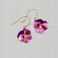 Holly Yashi Garden Pansy Drop Earrings - Sparkling Fuchsia
