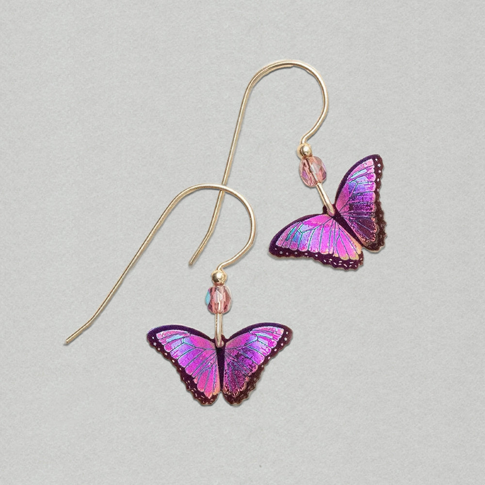 Holly Yashi Petite Bella Butterfly Earrings - Purple