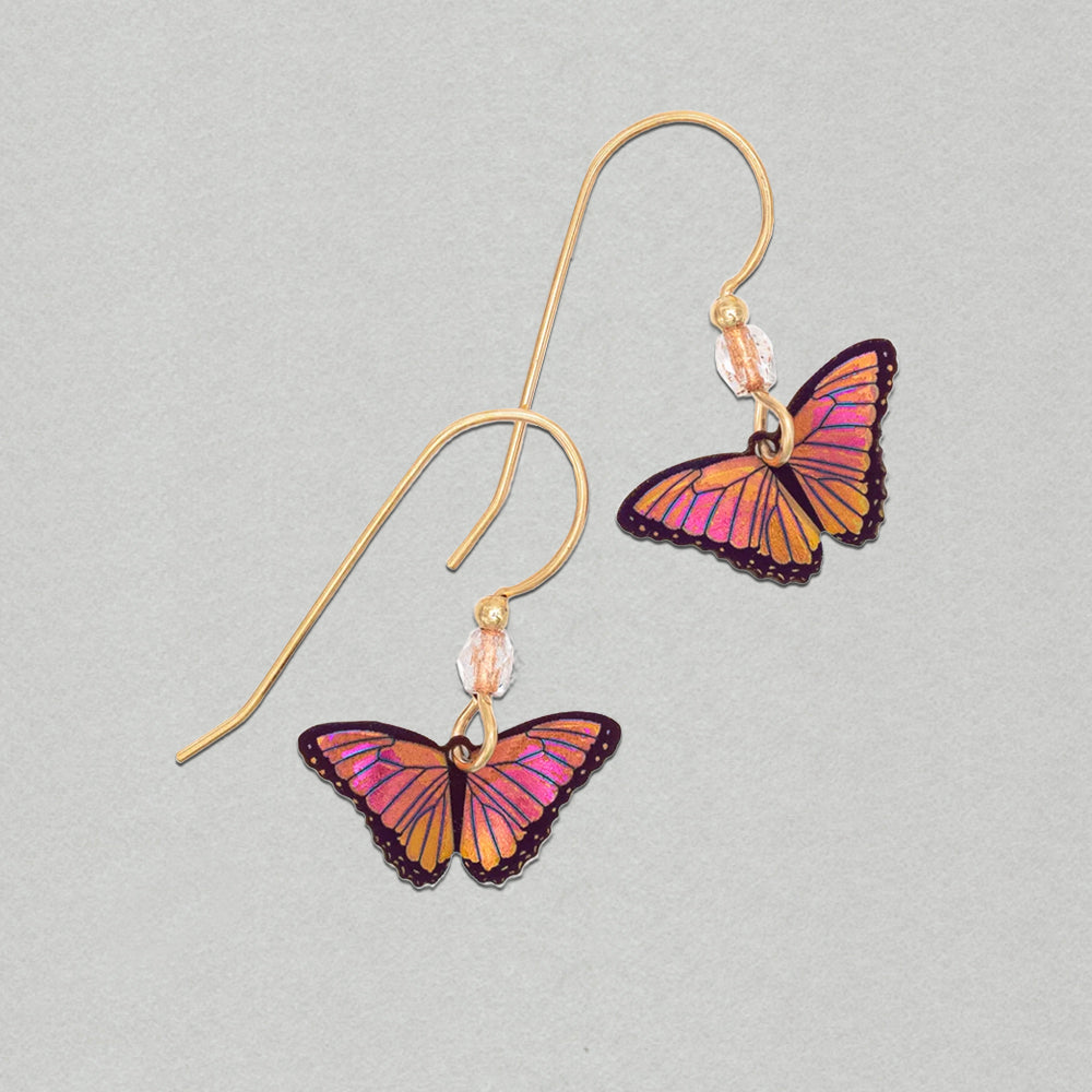 Holly Yashi Petite Bella Butterfly Earrings - Coral