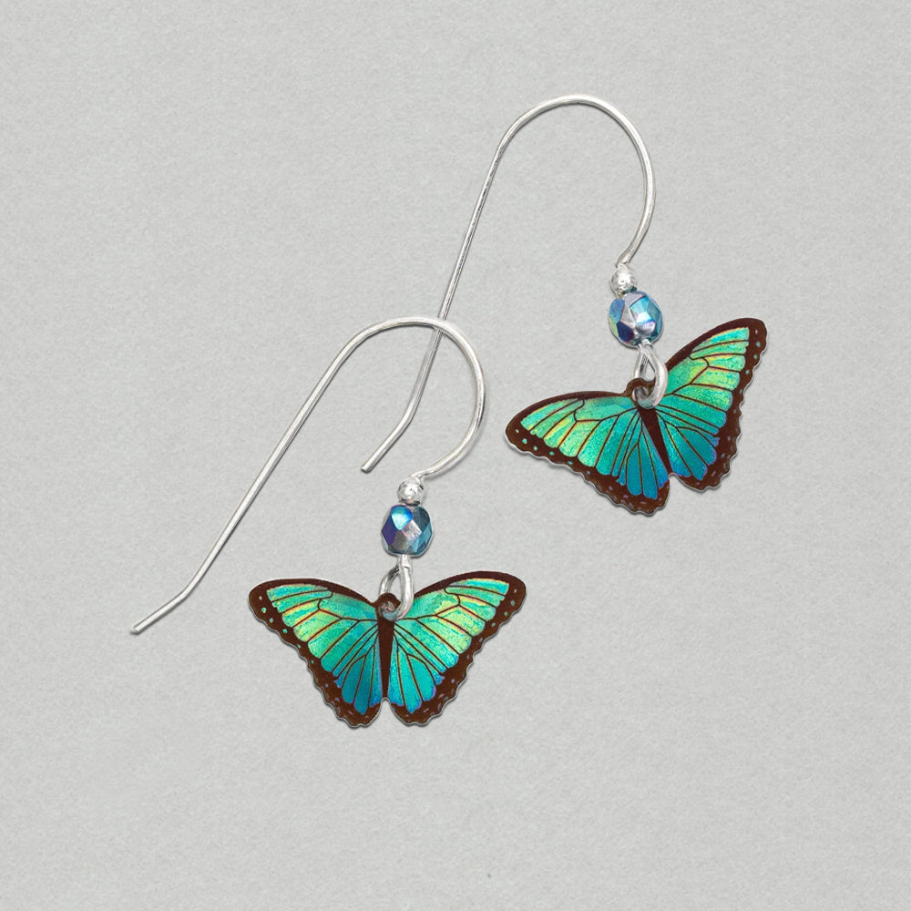 Holly Yashi Petite Bella Butterfly Earrings - Green
