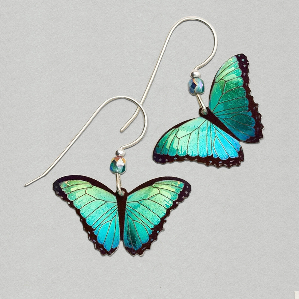 Holly Yashi Bella Butterfly Earrings - Green Flash