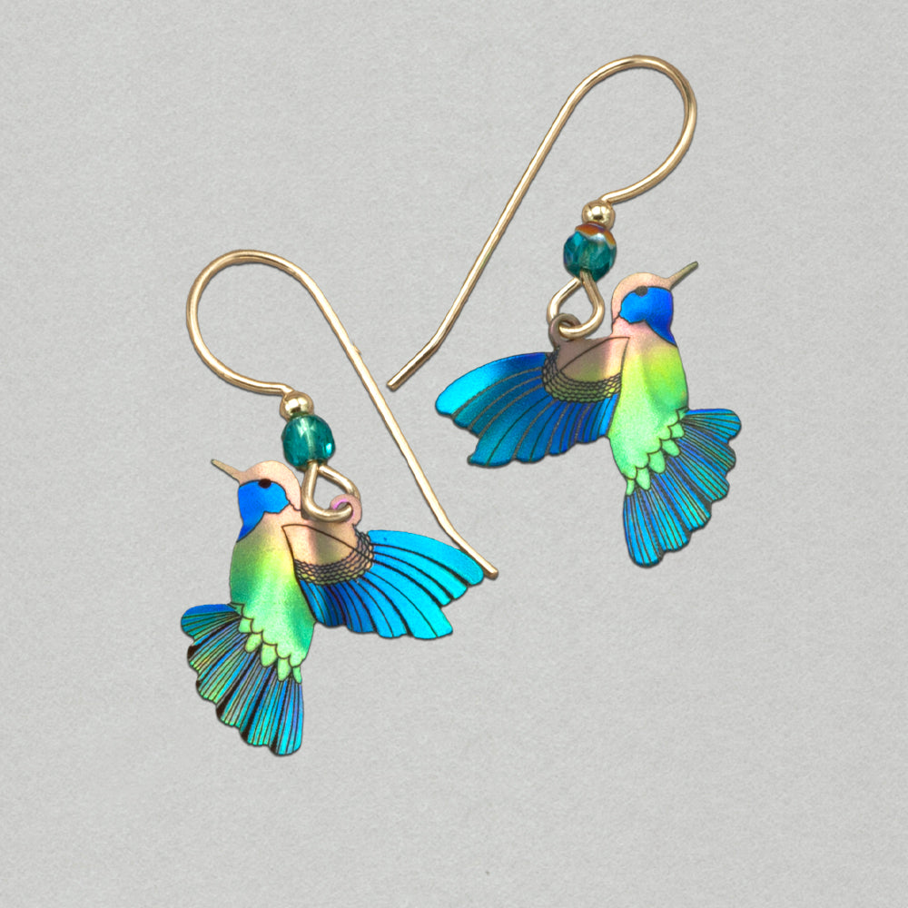 Holly Yashi Picaflor Earrings - Island Green/Gold