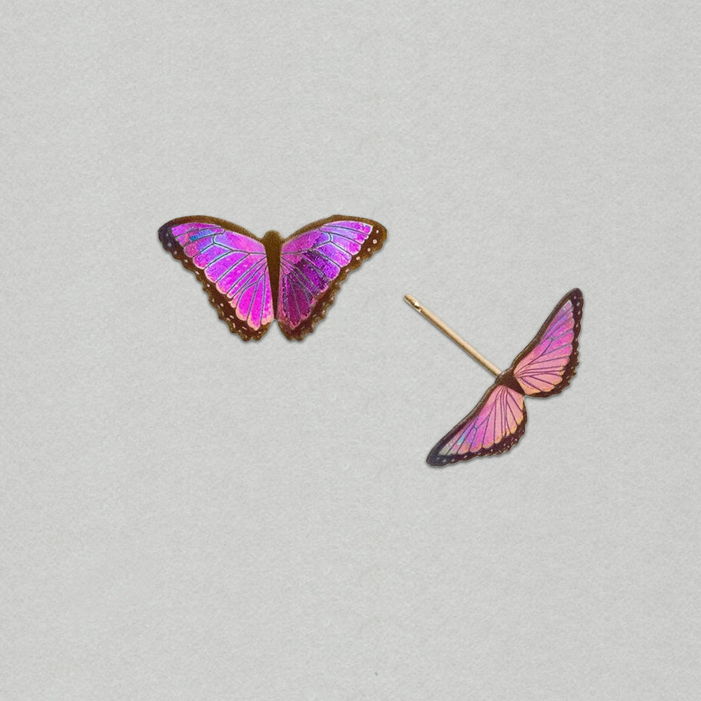 Holly Yashi Petite Bella Butterfly Post Earrings - Ultra Violet