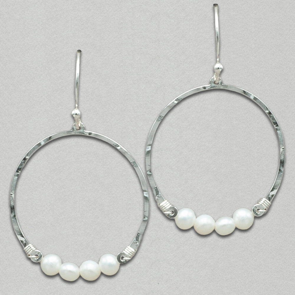 Holly Yashi Rosa Hoop Earrings - Silver