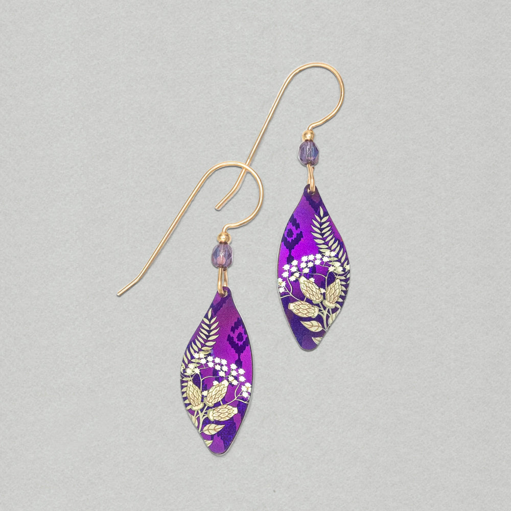 Holly Yashi Autumn Echo Earrings - Plum/Sage