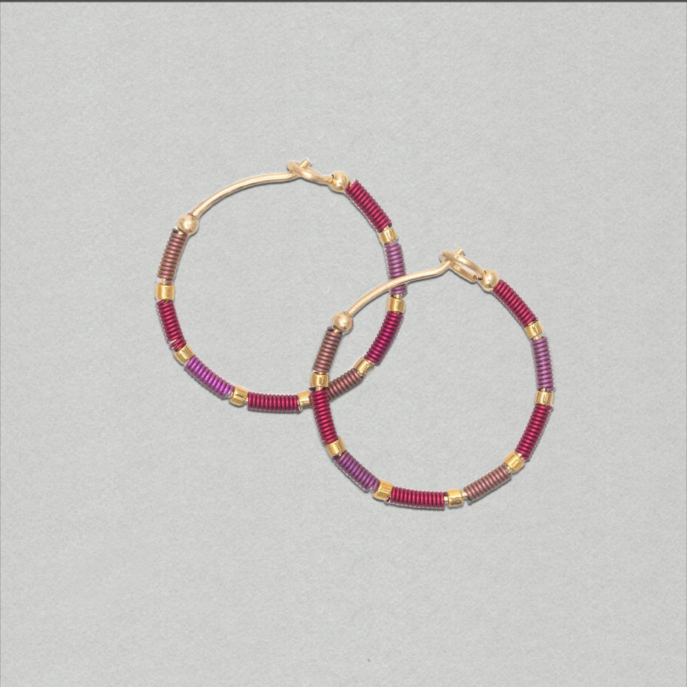 Holly Yashi Sierra Hoop Earrings - Rouge