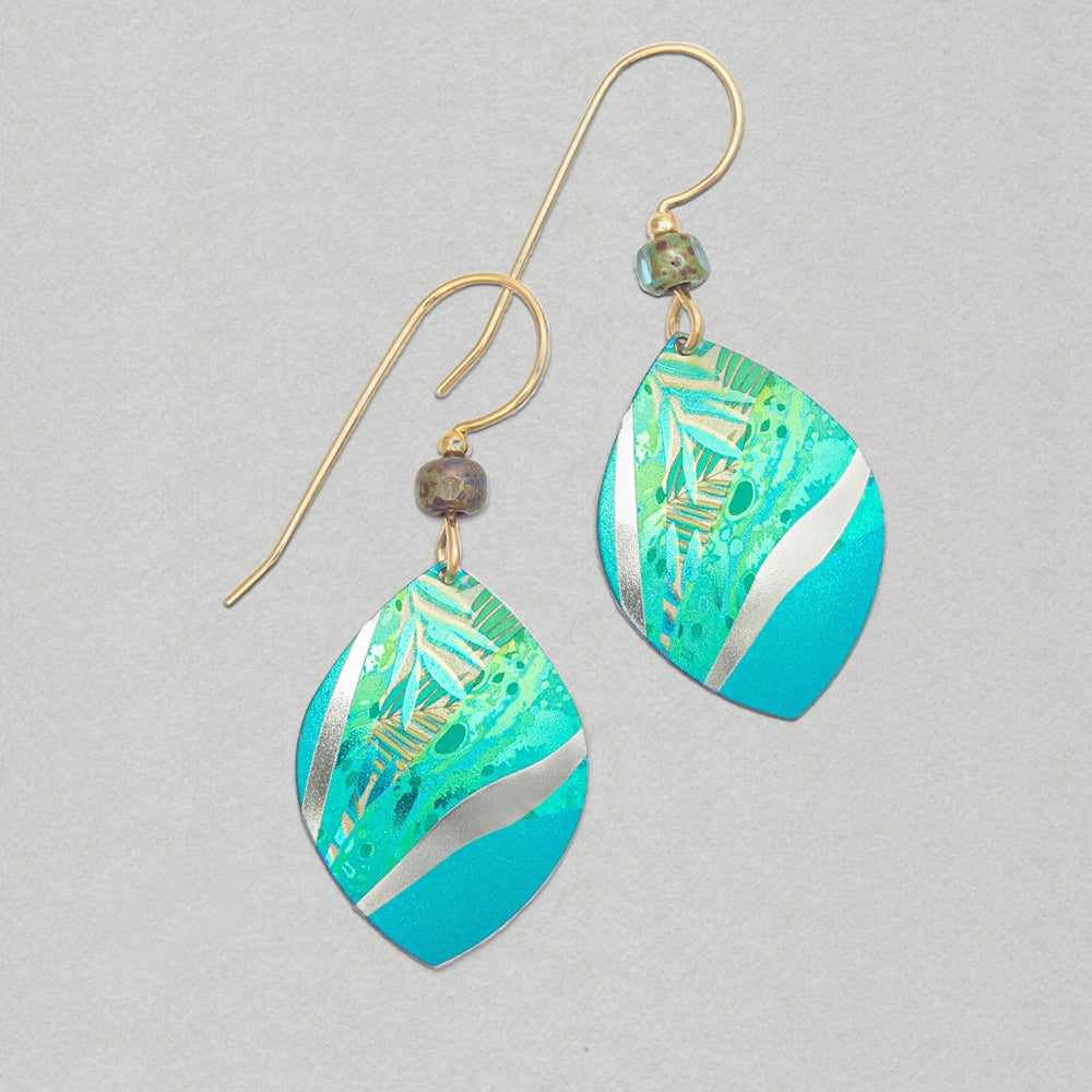 Holly Yashi Layla Earrings - Teal/Silver