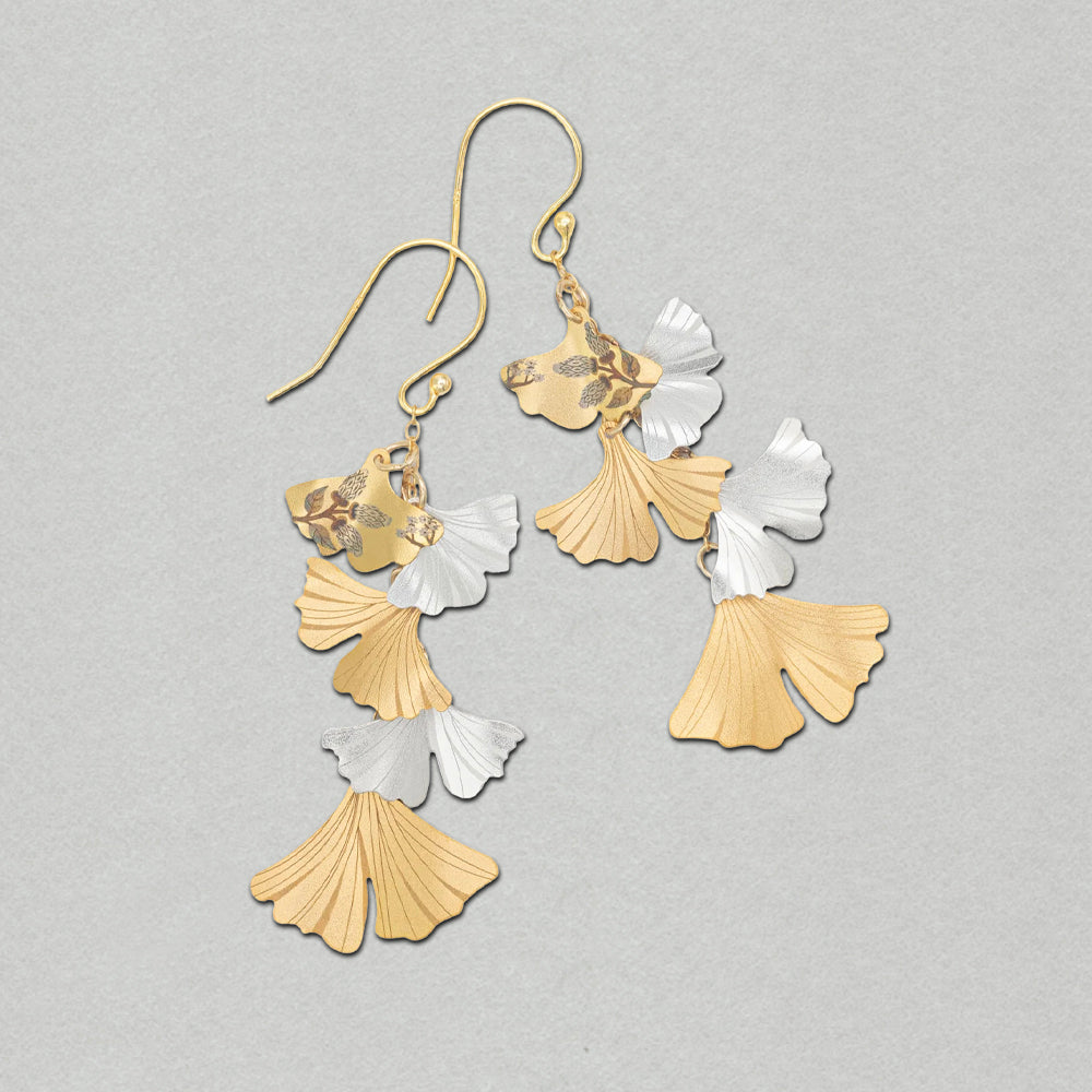 Holly Yashi Fluttery Ginkgo Drop Earrings