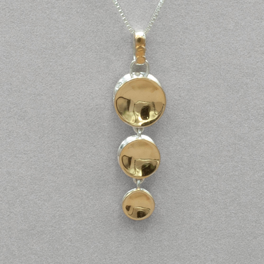 Michou Gold and Sterling Silver Reversible Pendant Necklace