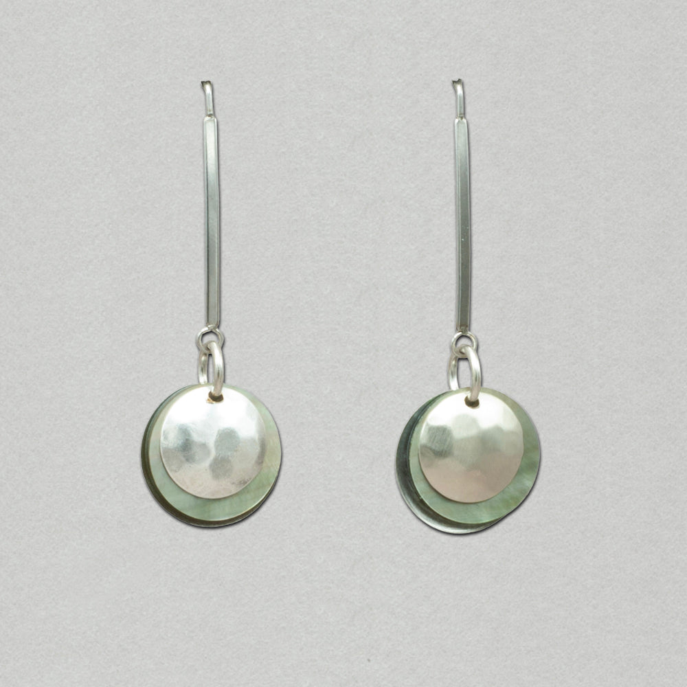 John Michael Richardson Loose Change Earrings - Mother of Pearl