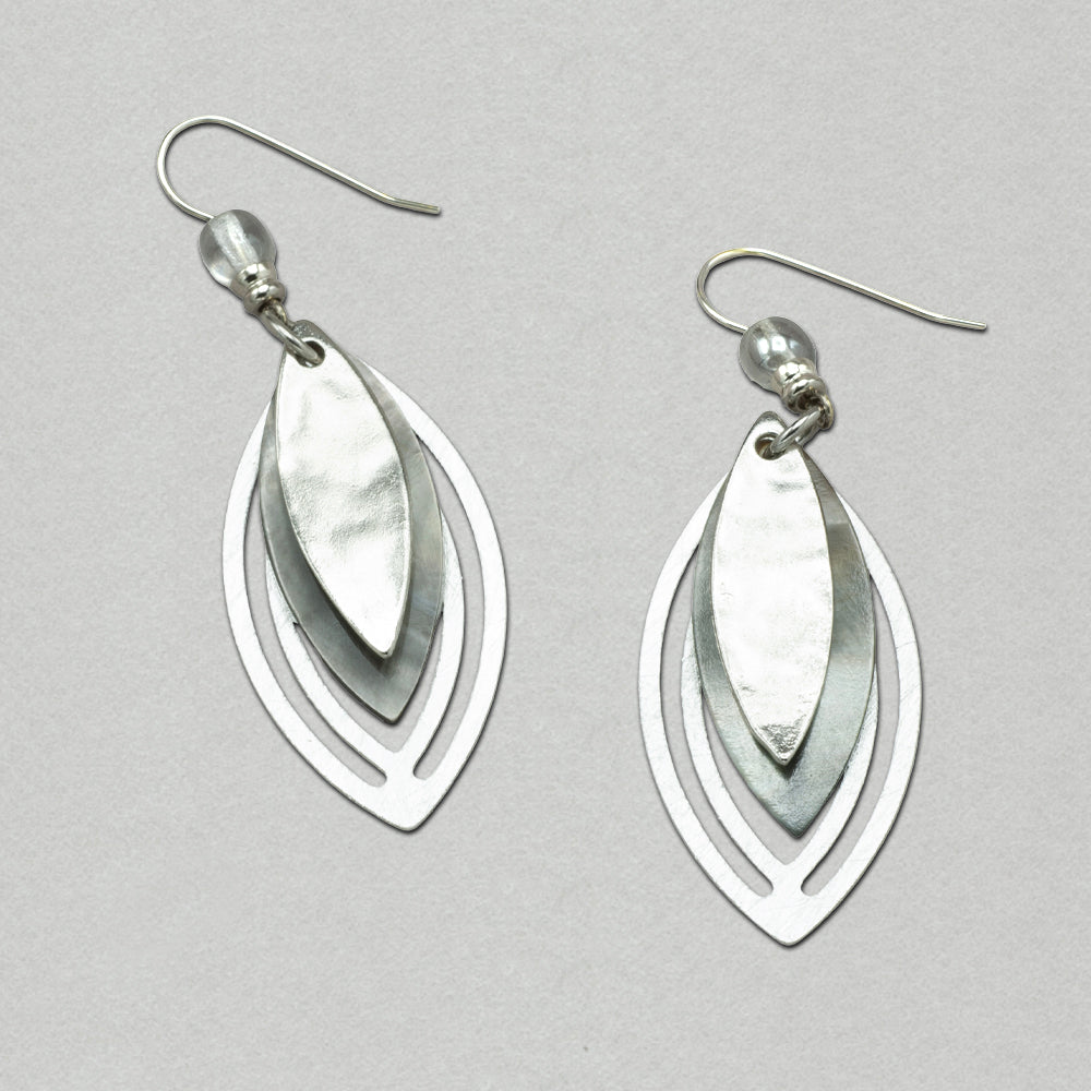 John Michael Richardson Brief Encounters Earrings - Silver/Mother of Pearl