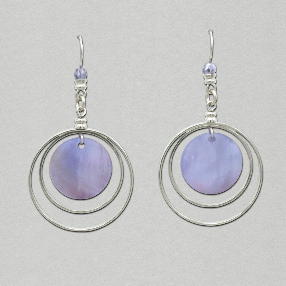 JMR Ring-a-Lings Earrings - Violet/Silver
