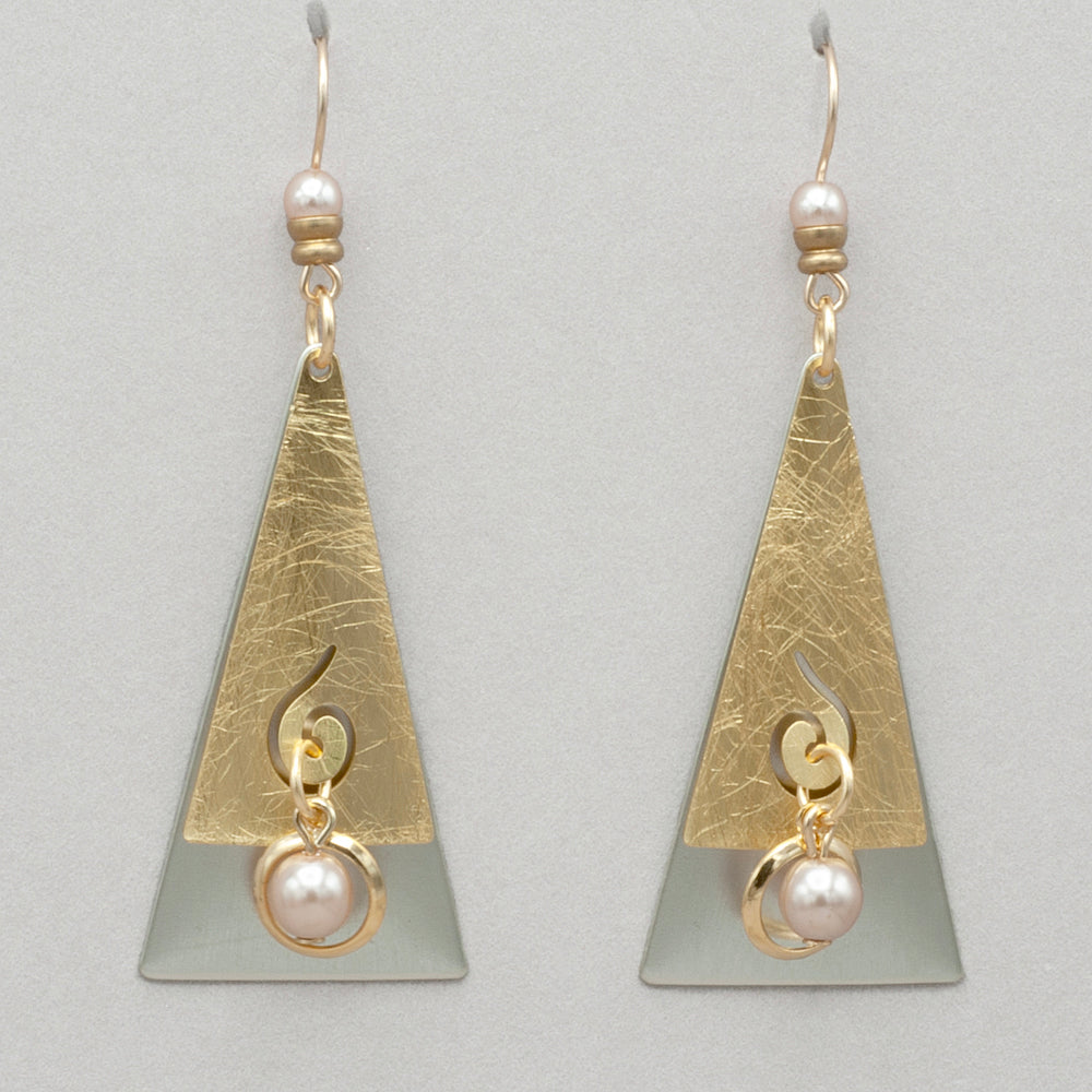 John Michael Richardson Steeple Tops Earrings- Gold