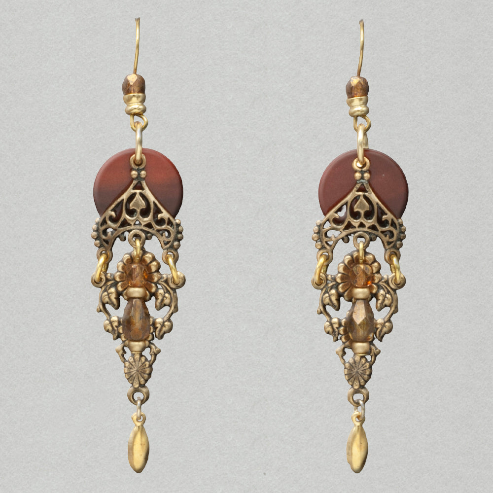 JMR Barococo Drops Earrings - Bronze