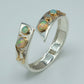 Michou 22K Gold Vermeil Hinged Cuff Bracelet with Five Ethiopian Opals