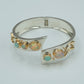 Michou 22K Gold Vermeil Hinged Cuff Bracelet with Five Ethiopian Opals