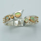 Michou 22K Gold Vermeil Hinged Cuff Bracelet with Five Ethiopian Opals