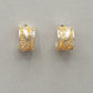 Michou Sterling and Gold Filigree Hoop Post Earrings