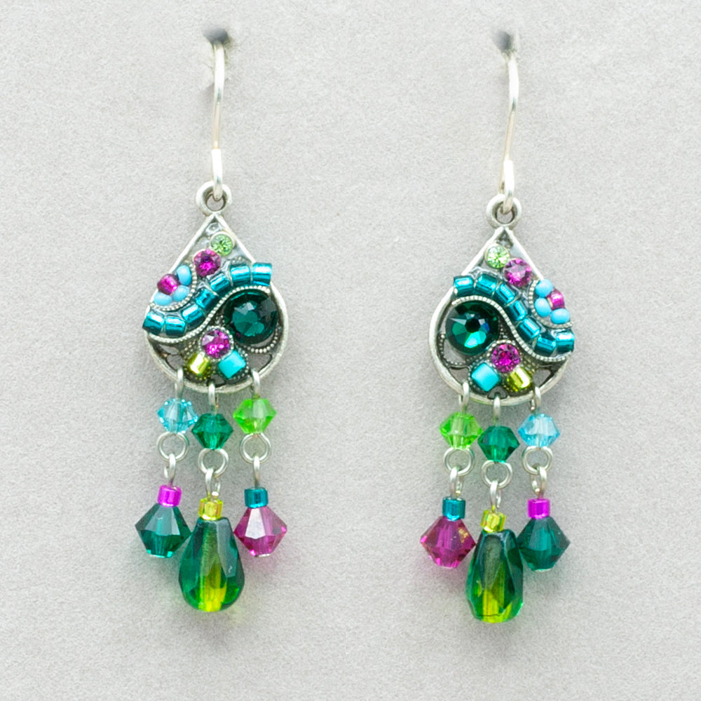 Firefly Mosaic Earrings - Emerald