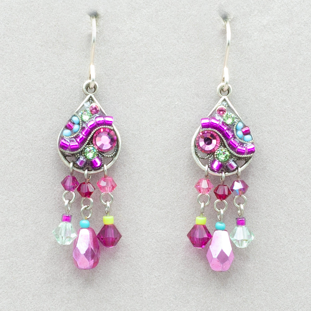 Firefly Mosaic Earrings - Rose