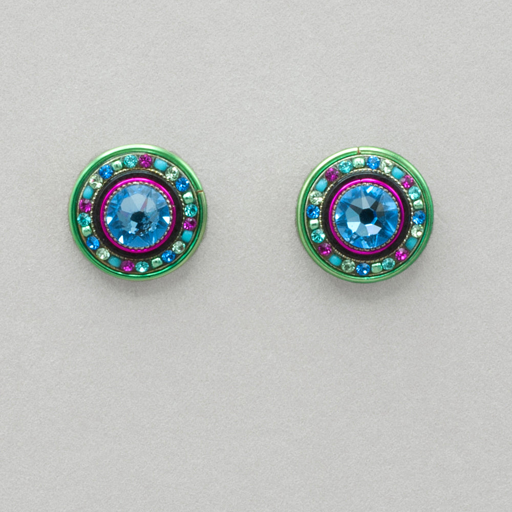 Firefly La Dolce Vita Circle Post Earring - Light Blue