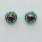 Firefly La Dolce Vita Circle Post Earrings - Multicolor
