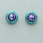 Firefly La Dolce Vita Circle Post Earrings - Lavender