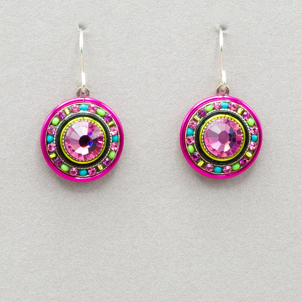 Firefly La Dolce Vita Circle Earrings - Rose