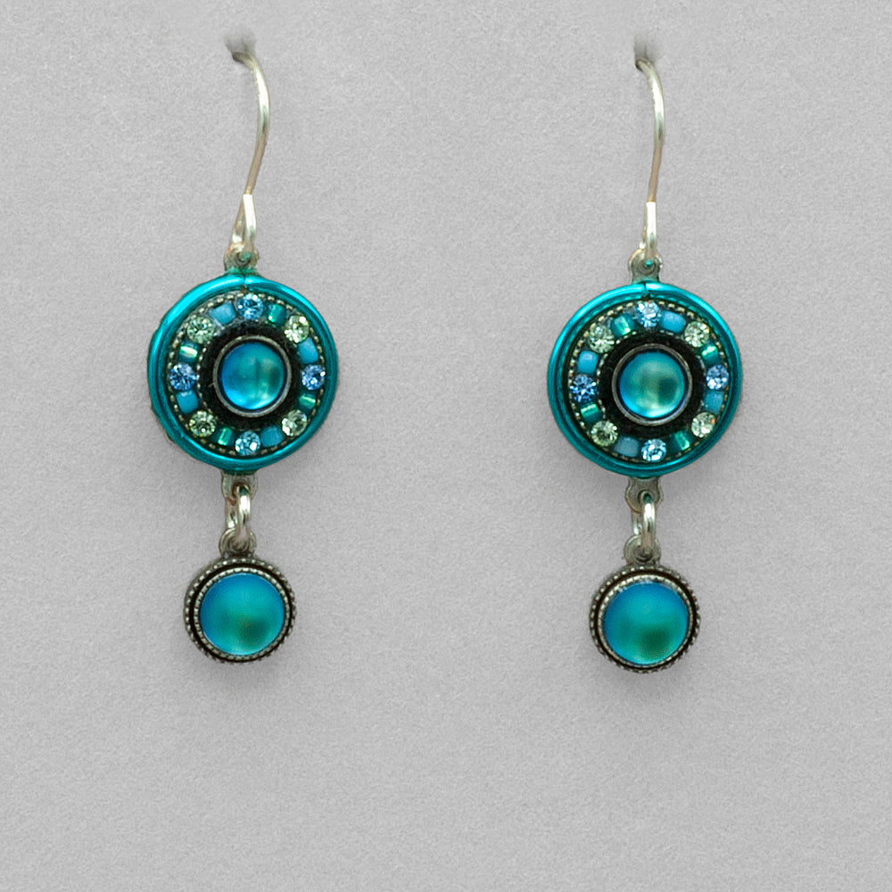 Firefly La Dolce Vita Small Round Earring- Moonlight Light Blue