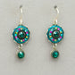 Firefly La Dolce Vita Circle Earrings with Dangle - Emerald