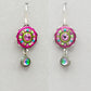 Firefly La Dolce Vita Circle Earrings with Dangle - Rose