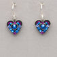 Firefly Small Crystal Heart Earrings - Sapphire