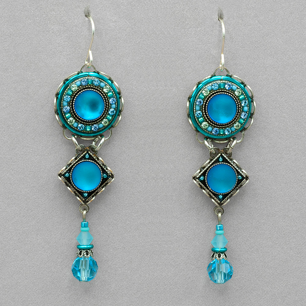 Firefly La Dolce Vita 3 Tier Earring- Moonlight Light Blue