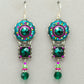 Firefly La Dolce Vita Elaborate Earrings - Emerald