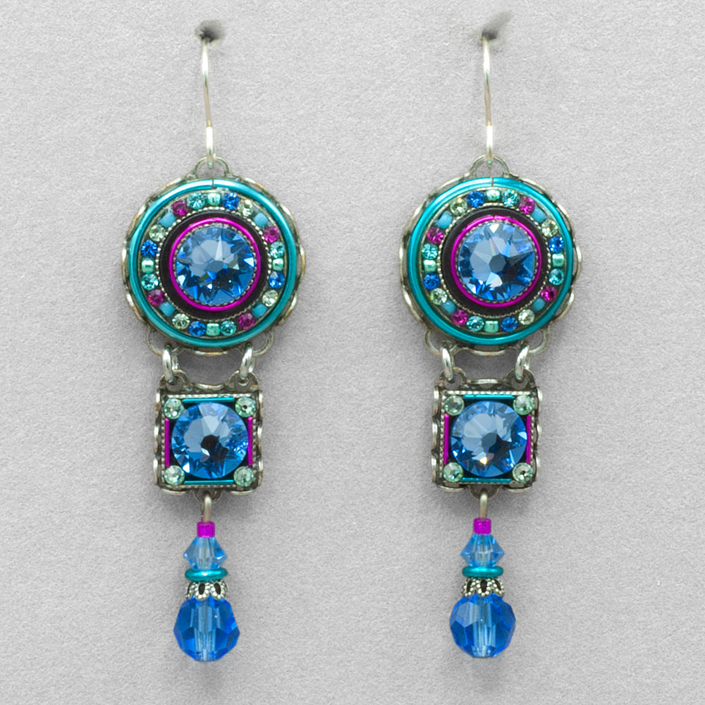 Firefly La Dolce Vita Elaborate Earrings- Light Blue