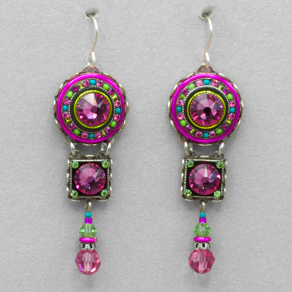 Firefly La Dolce Vita Elaborate Earrings - Rose