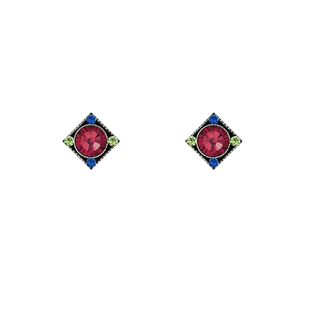Firefly Rainbow Stud Post Earrings - Jewel Tone
