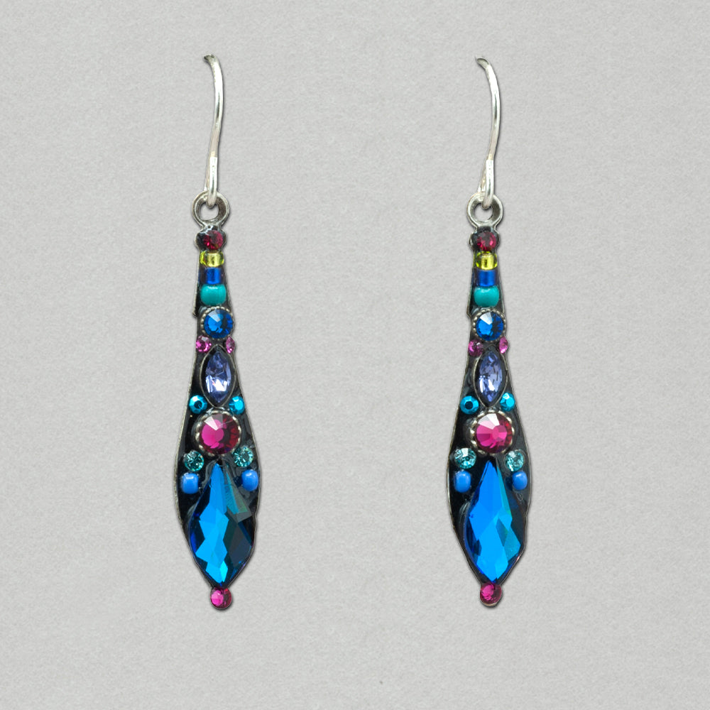Firefly Gazelle Medium Drop Earrings - Bermuda Blue