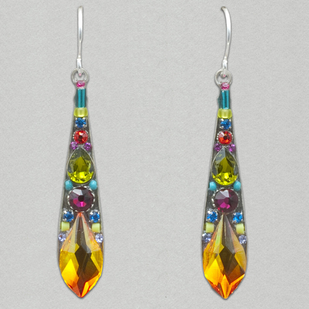 Firefly Gazelle Large Drop Earrings - Multicolor