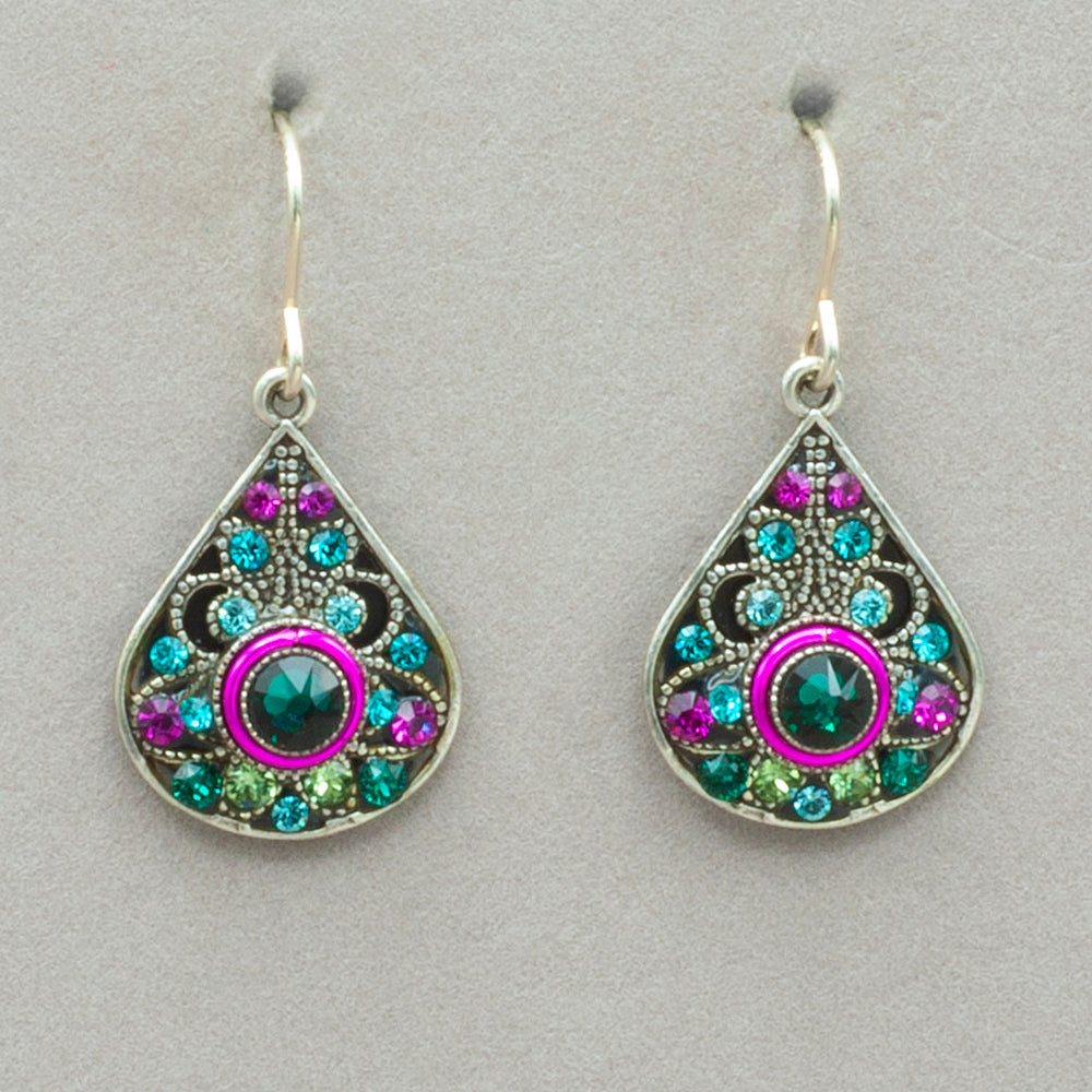 Firefly Large Filigree Earrings - Emerald
