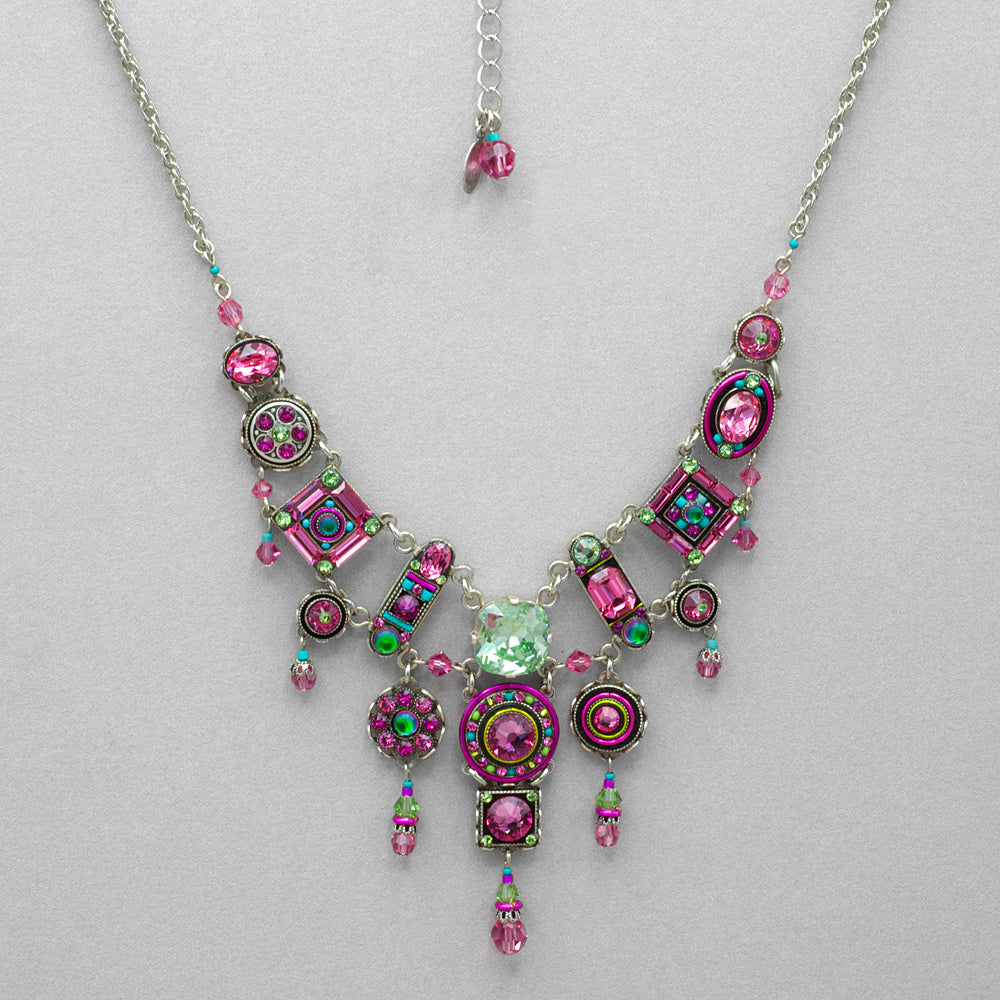 Firefly La Dolce Vita Elaborate Necklace - Rose