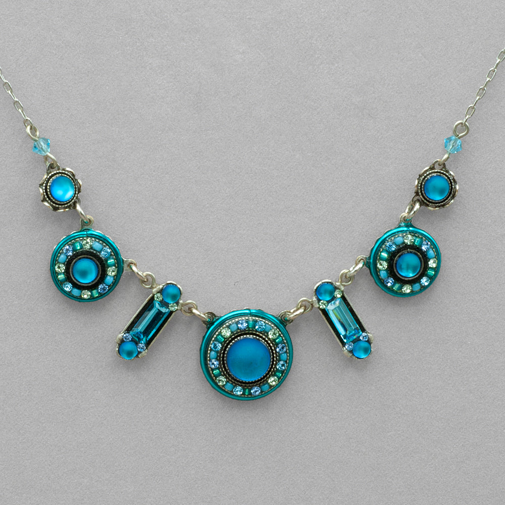 Firefly La Dolce Vita Mix Necklace- Moonlight Light Blue