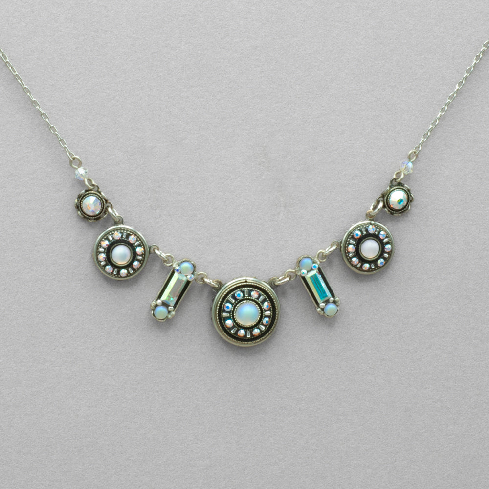Firefly La Dolce Vita Petite Circle Necklace - Snow