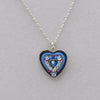 Firefly Heart within a Heart Pendant Necklace