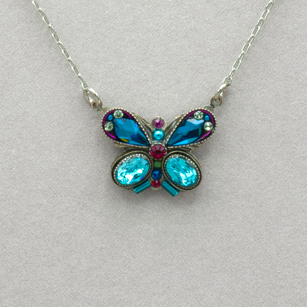 Firefly Butterfly Fancy Necklace - Bermuda Blue
